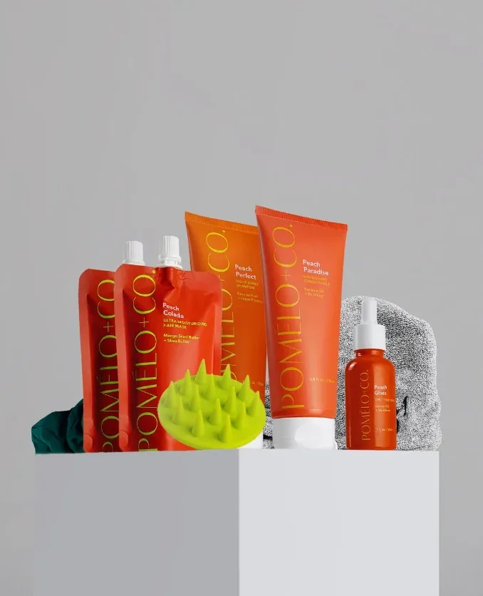 La gamme de soins capillaires sans silicone Pomélo+Co.